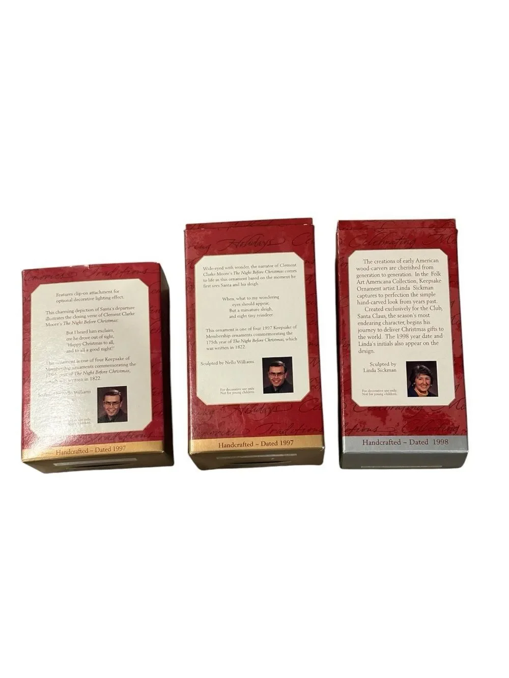 Hallmark Ornament bundle trio perfect condition in all orginal packing